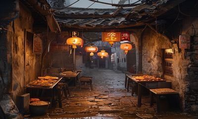 旮旯小站视频预告封面，西安回民街背后小巷一家做了八十年的手工馓子铺，金黄色馓子在油锅里翻滚